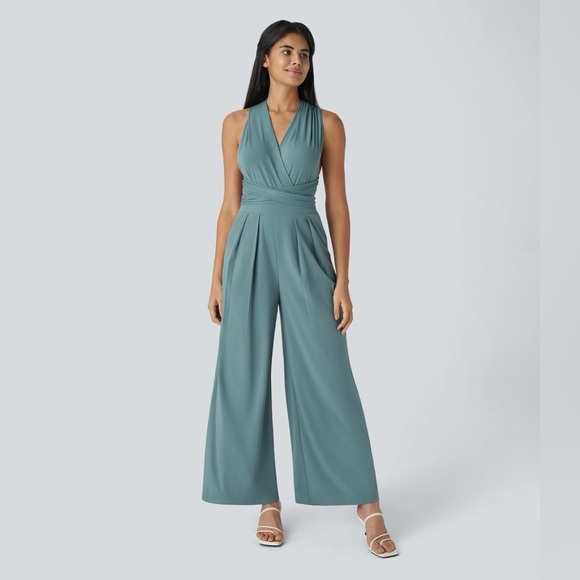 HALARA Pants - Halara Jumpsuit XS NWT Breezeful Backless Crisscross Tie Back-Versatile MSRP $55